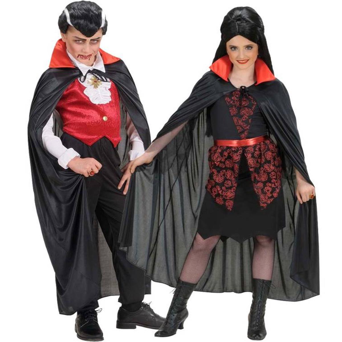 Red Satin Collar Cape 110cm - Carnival/Halloween Accessories