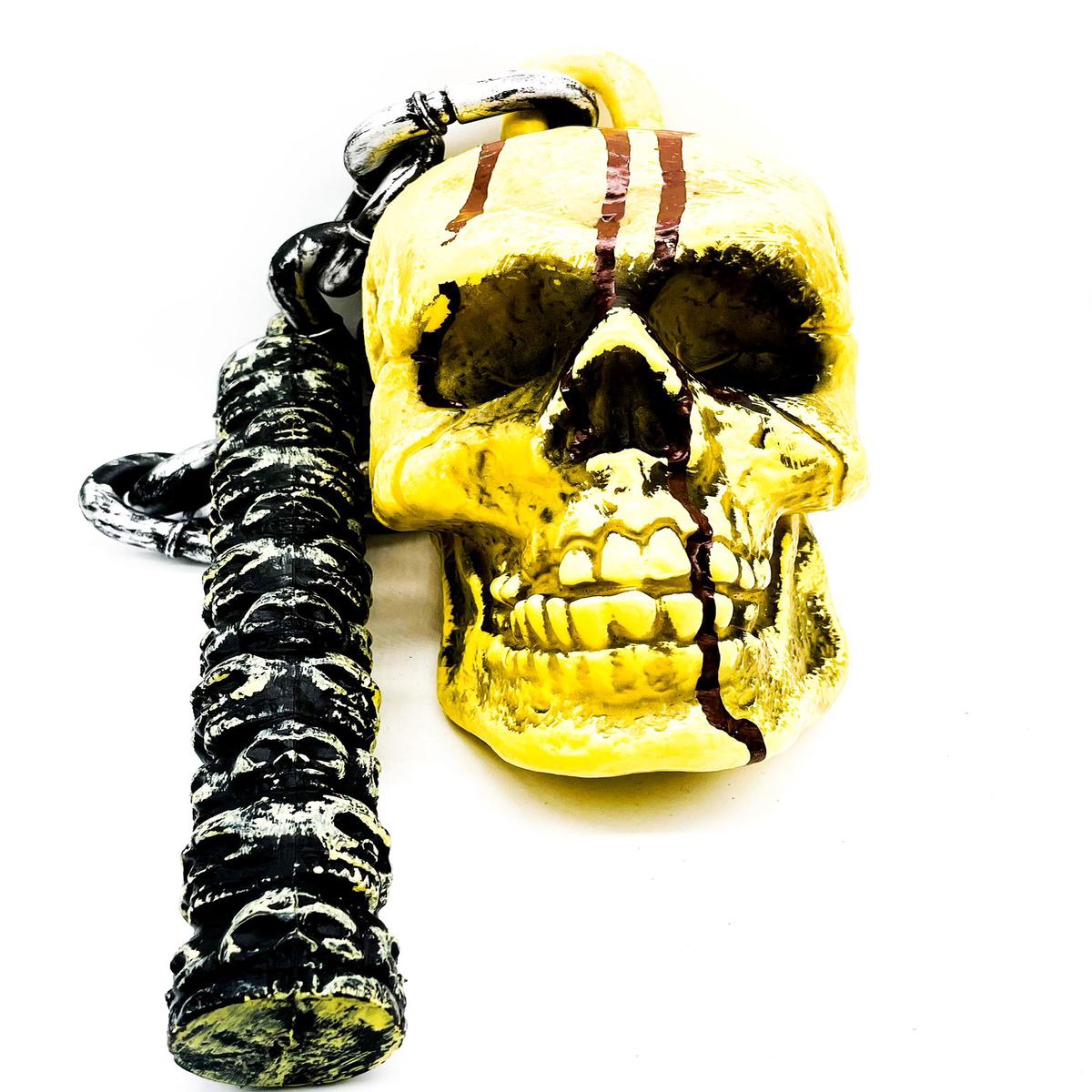 Skull With Flail 96cm Halloween Ornaments