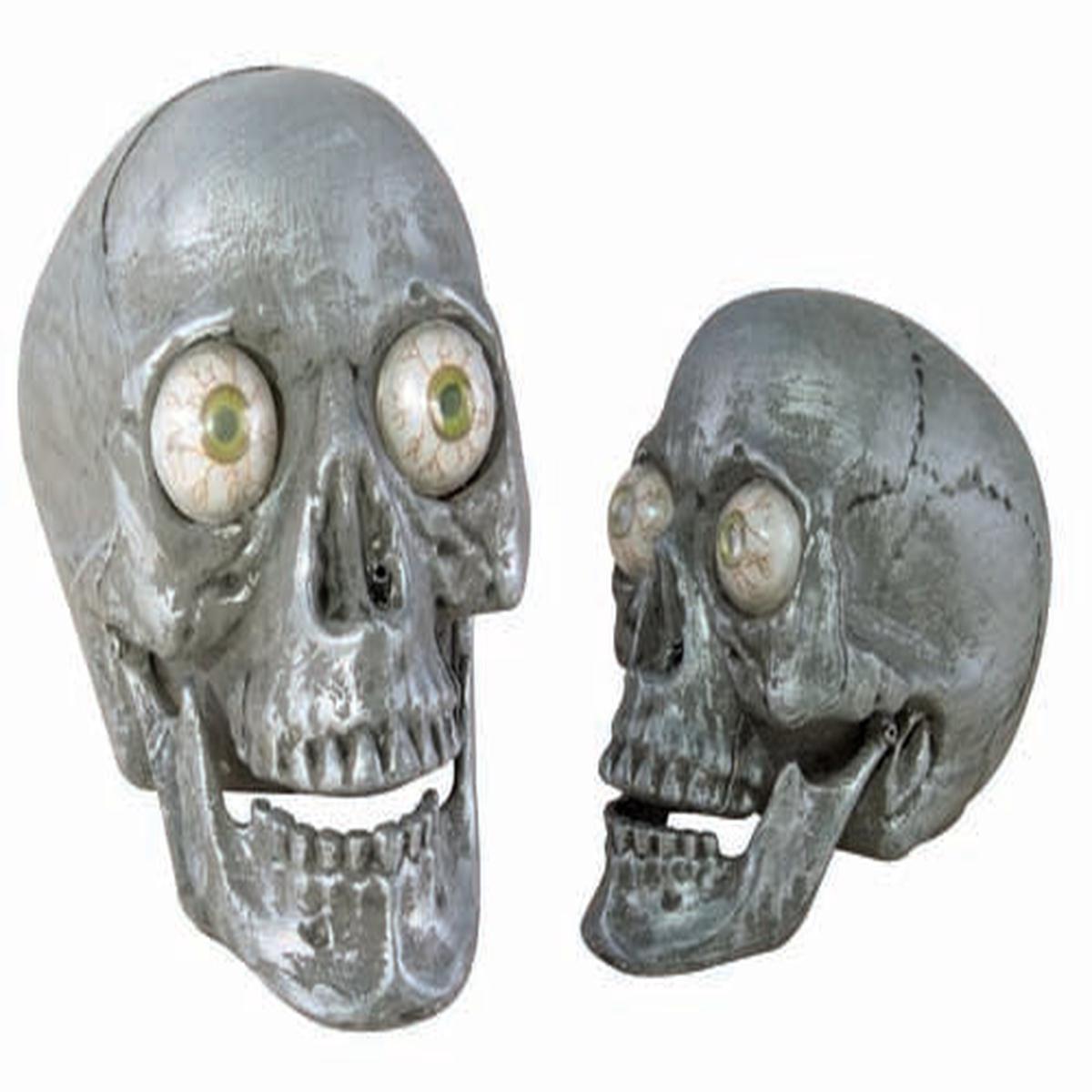 Skull with Lights and Sound Halloween Ornaments