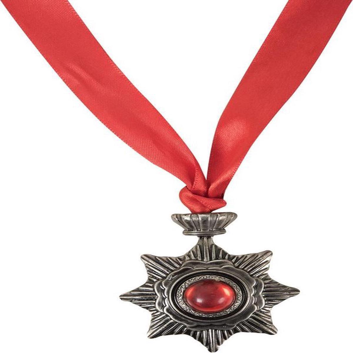 Vampire Necklace with Silver Metal Medallion Halloween