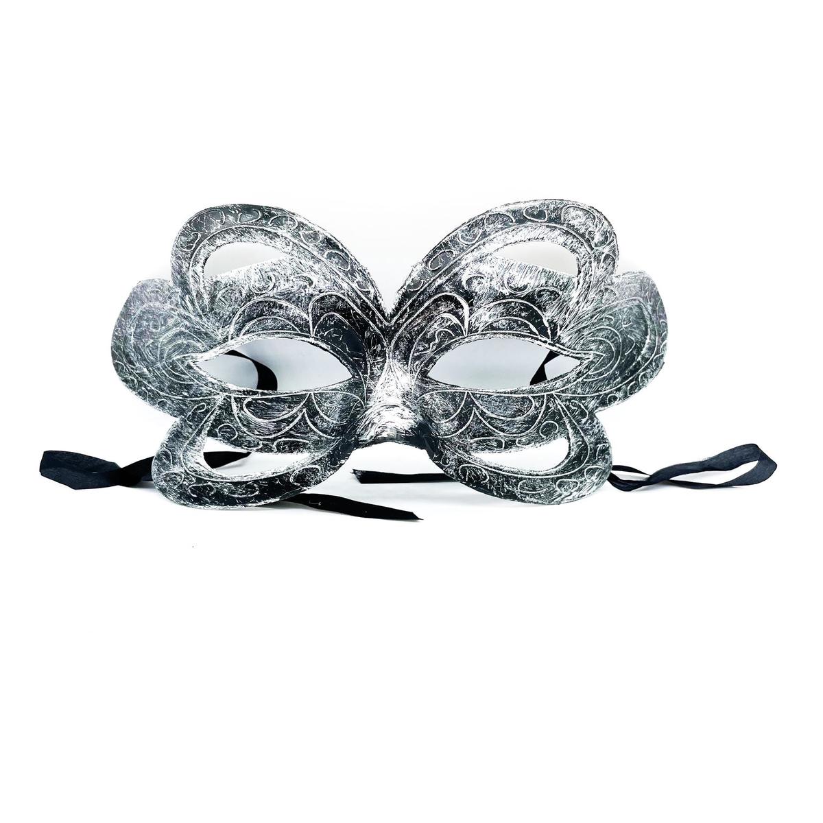 Venetian Mask Silver 22x13cm Carnival Masks