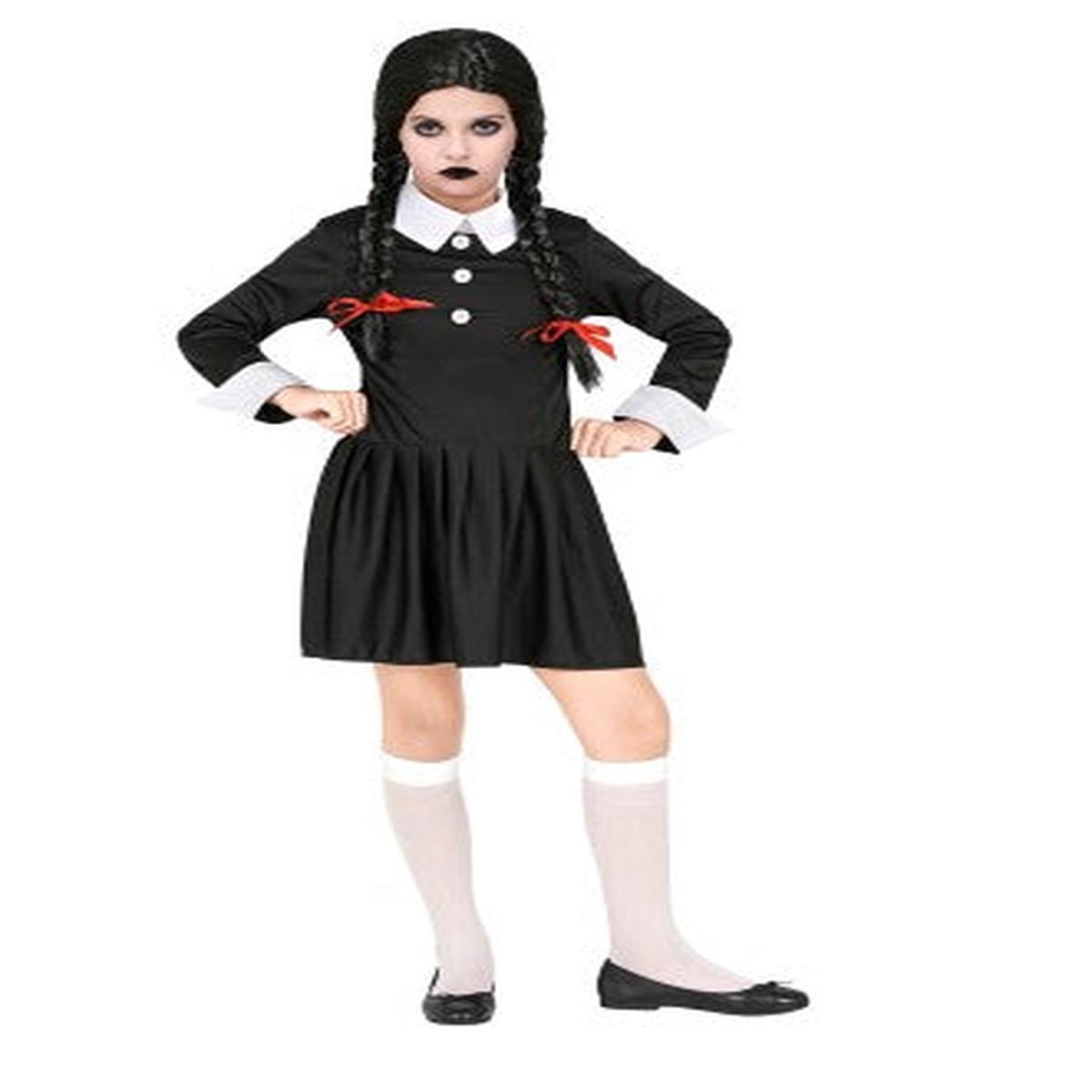 Wednesday Addams Family One Size Halloween Costume