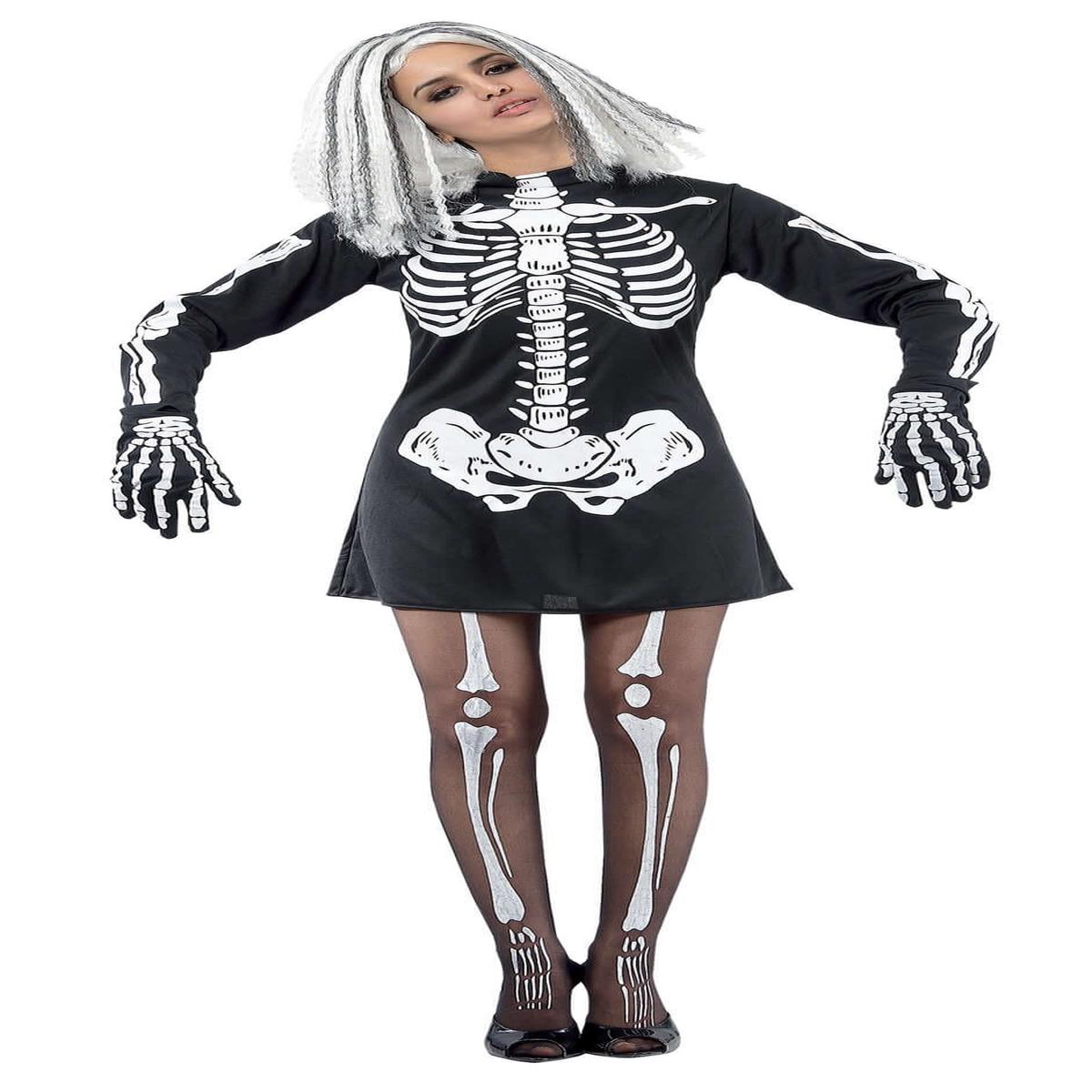 Women's Skeleton Halloween Costume One Size