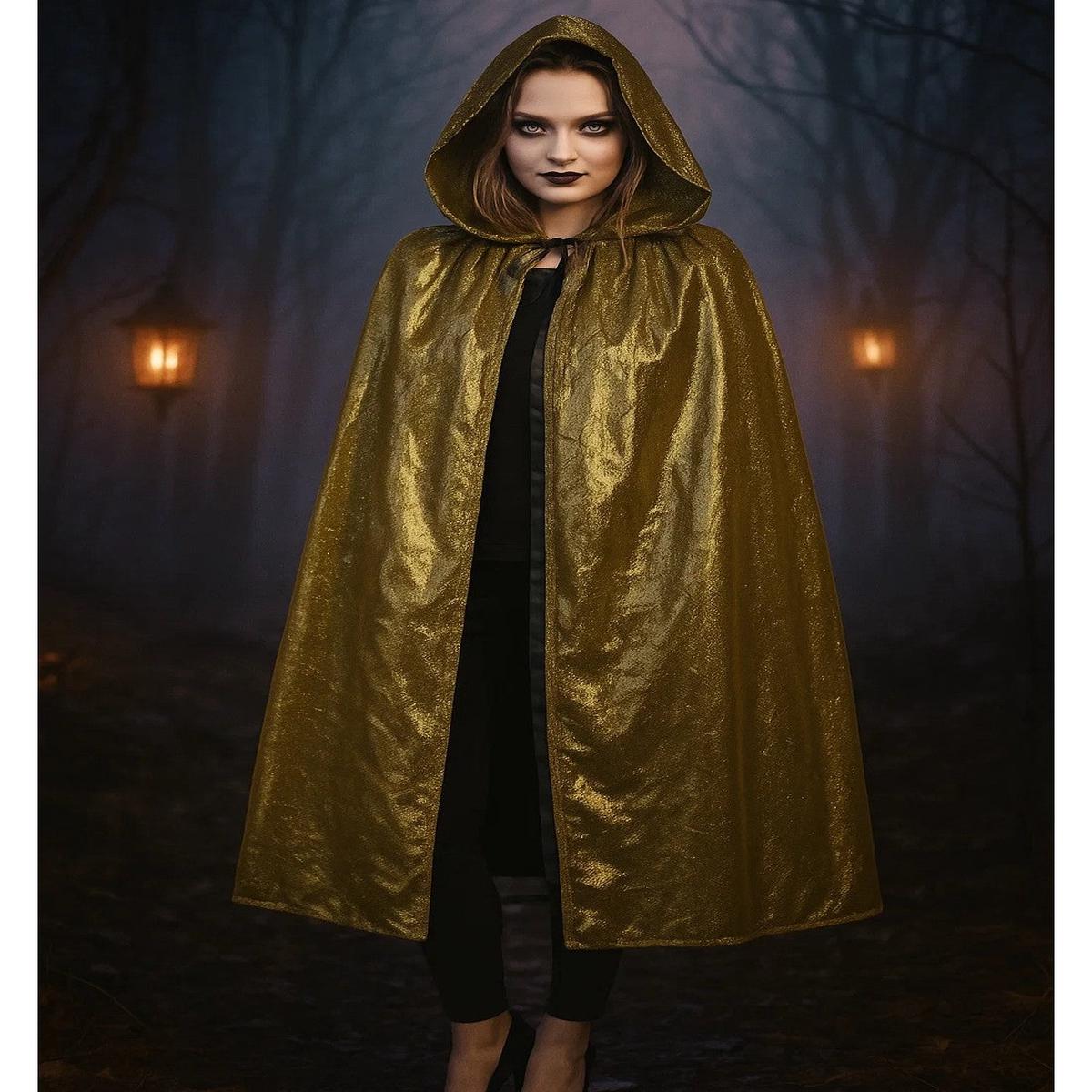 Adult Gold Hooded Cloak