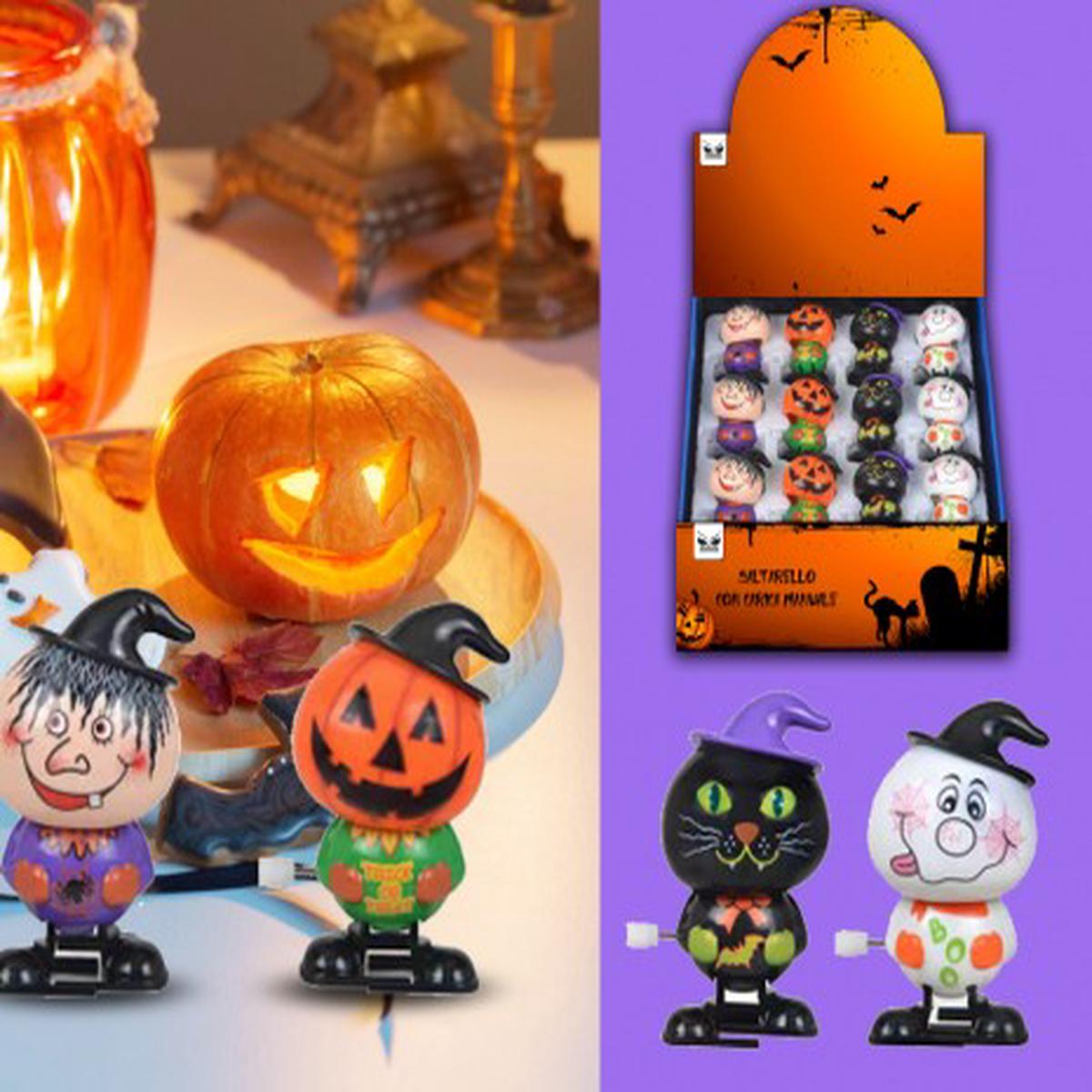 Assorted Spring-Powered Jack-in-the-Box Halloween Ornament