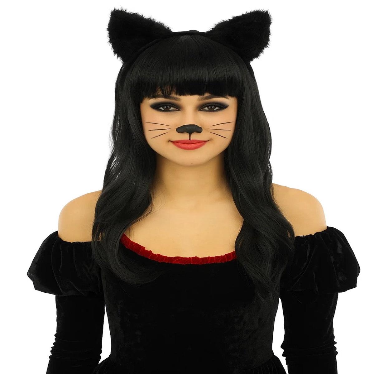 Black Carnival Halloween Wig with Fringe