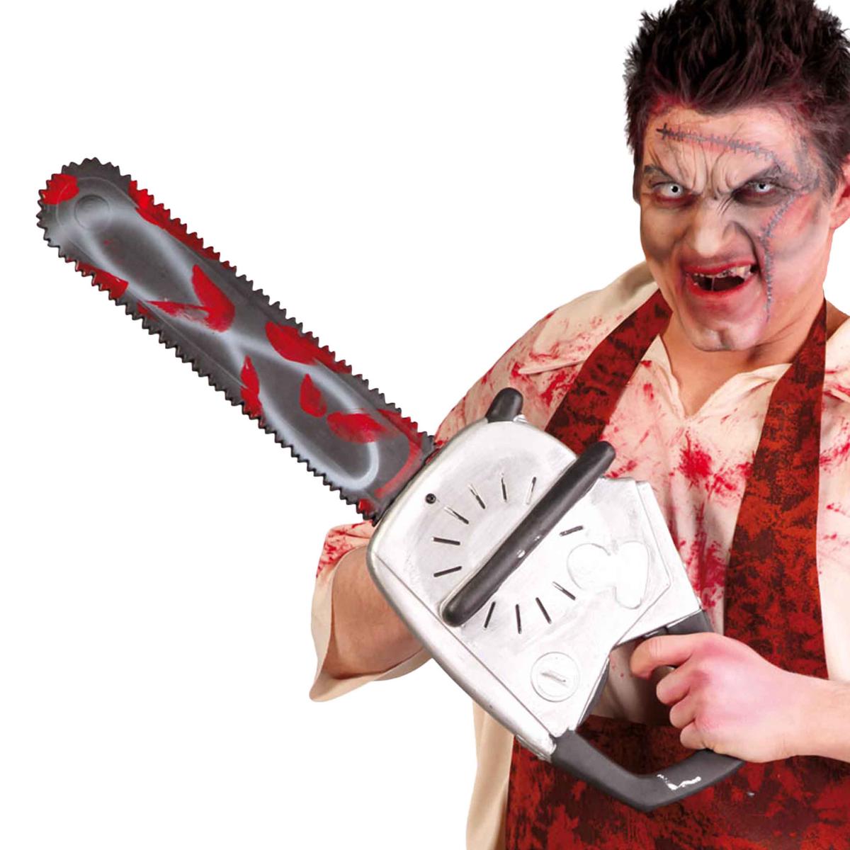 Bloody Plastic Chainsaw 71cm Halloween Weapons