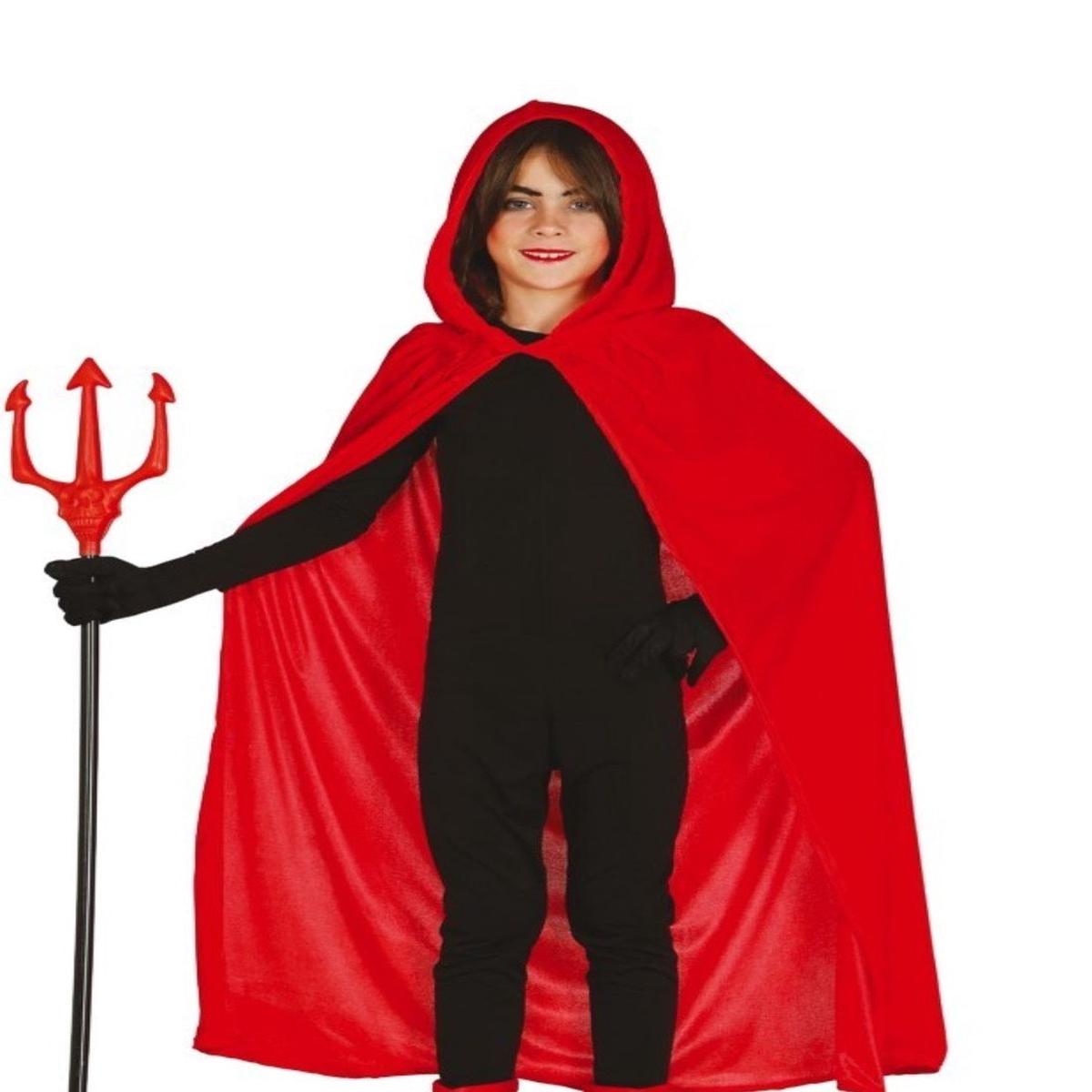 Red Velvet Children's Cape with Hood 100cm Carnival/Halloween Accessories