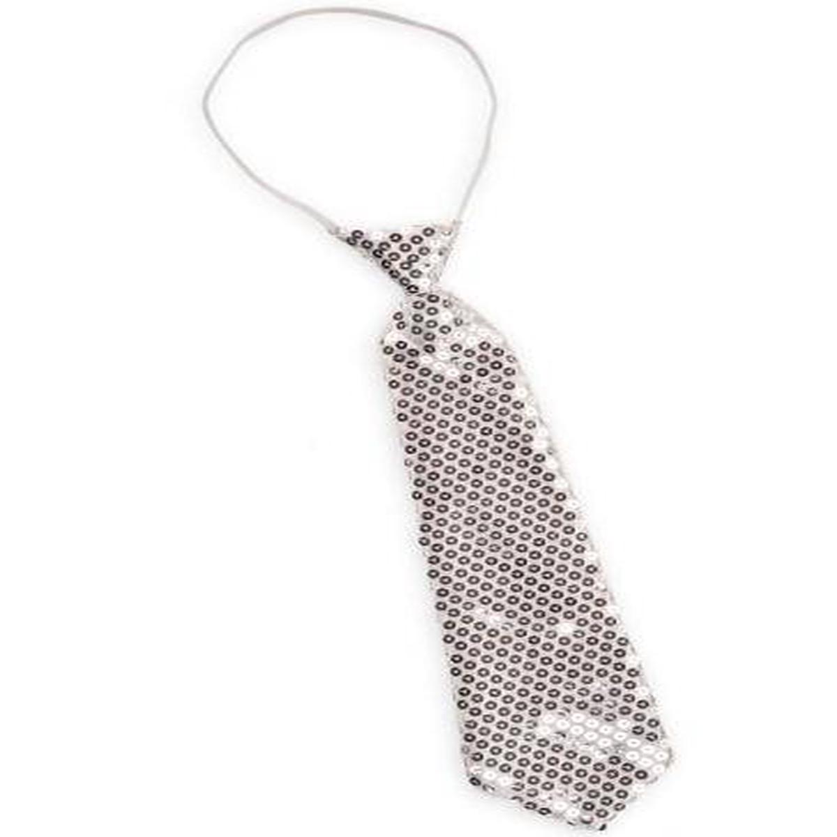 Silver Sequin Tie