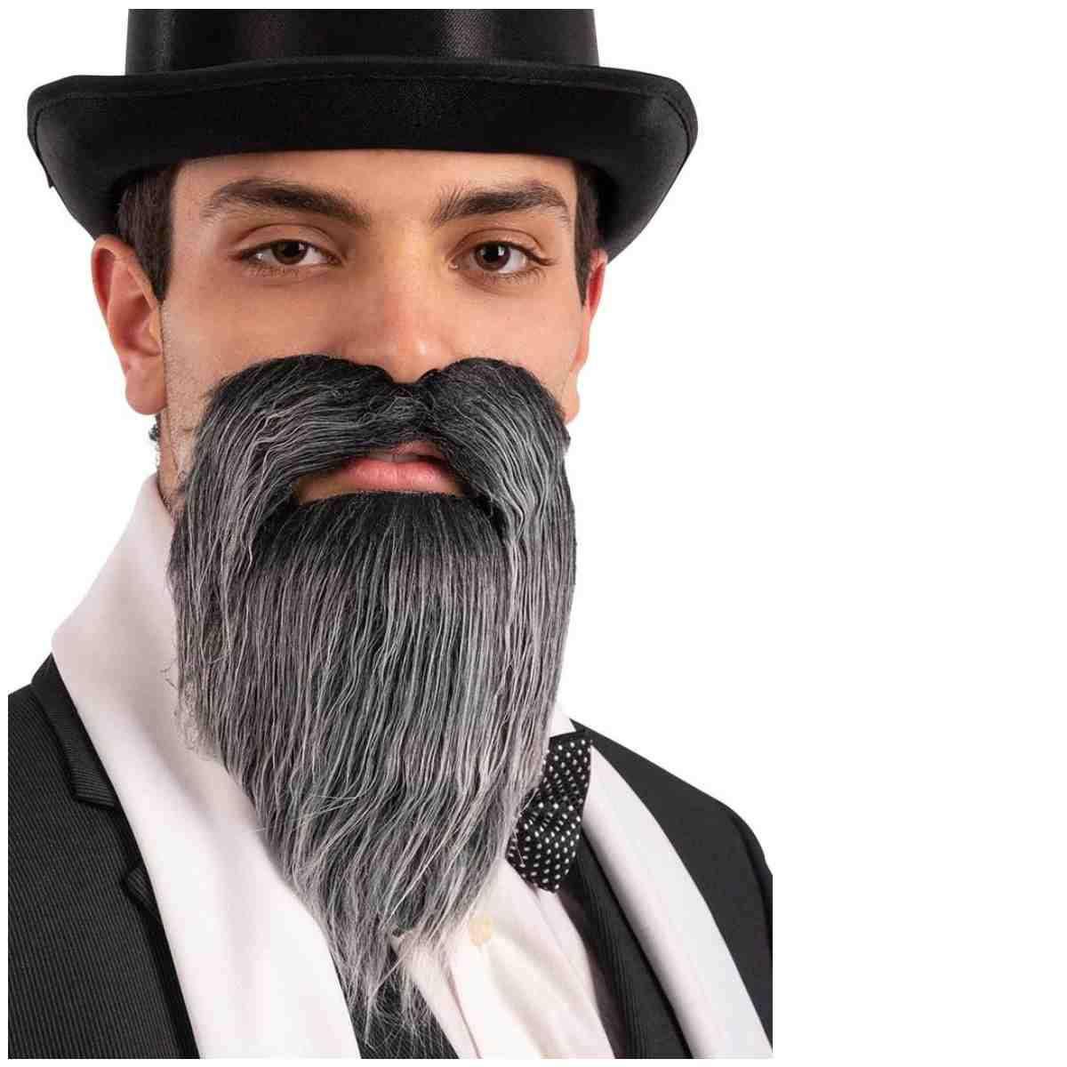 Smooth Beard with Graying and Mustache
