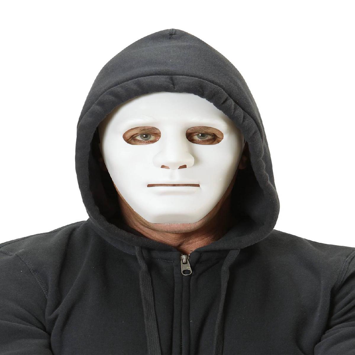 White Anonymous Halloween Mask