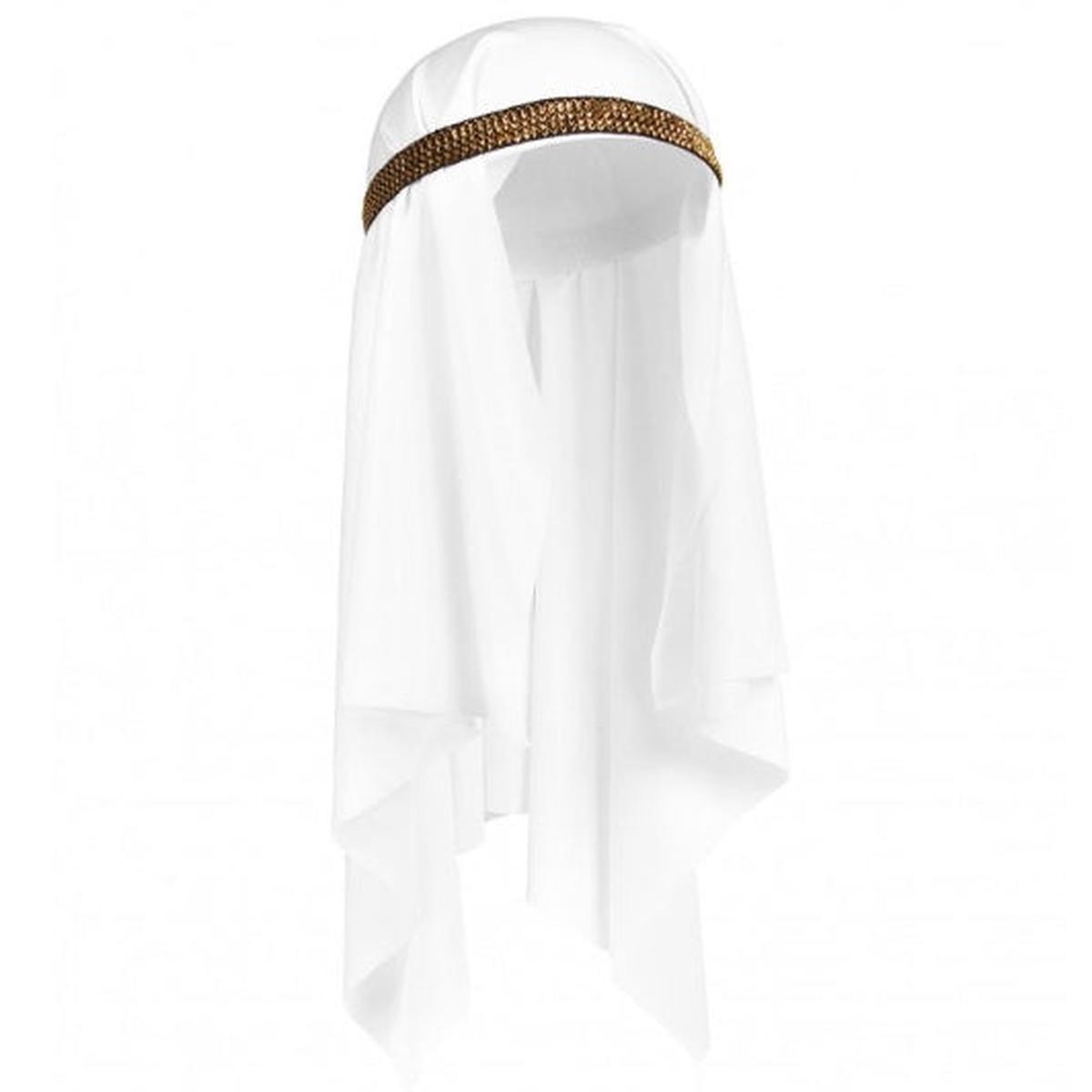 White Sheikh Headdress for Halloween and Carnival