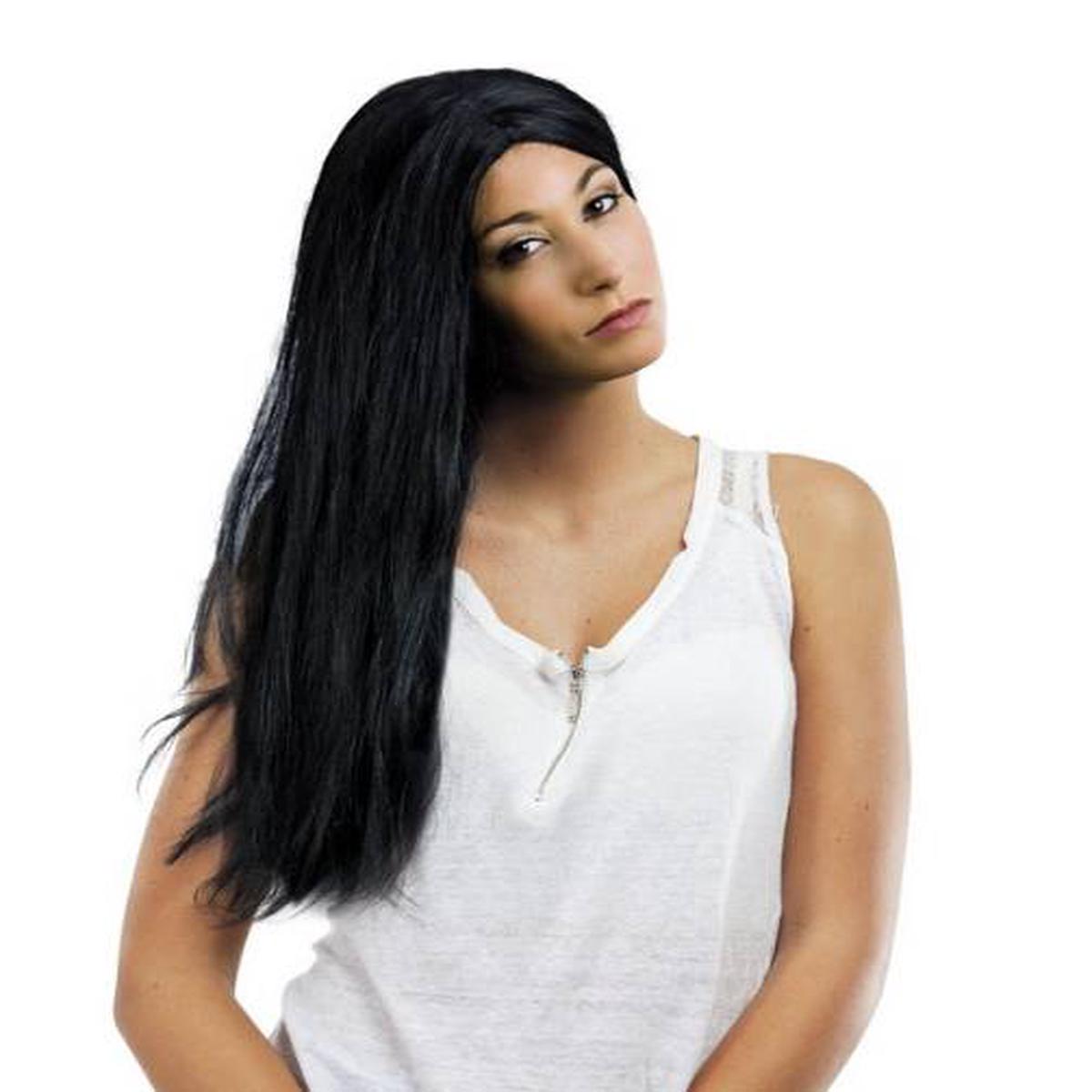 Women's Wig Long Black Hair 60cm Carnival Accessories