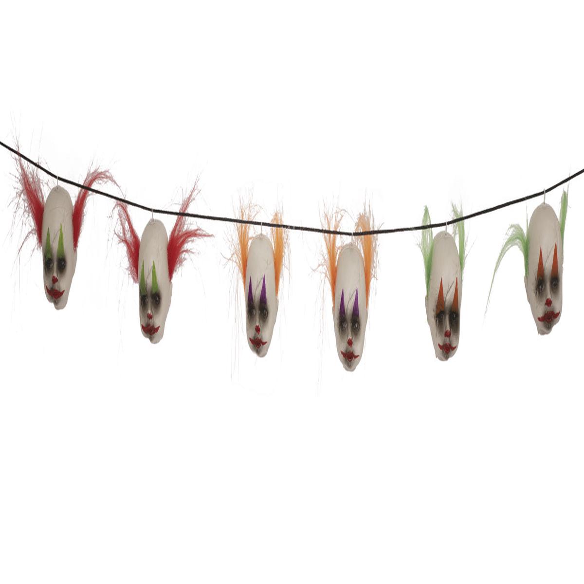 153cm Clown Head Garland Halloween Ornaments
