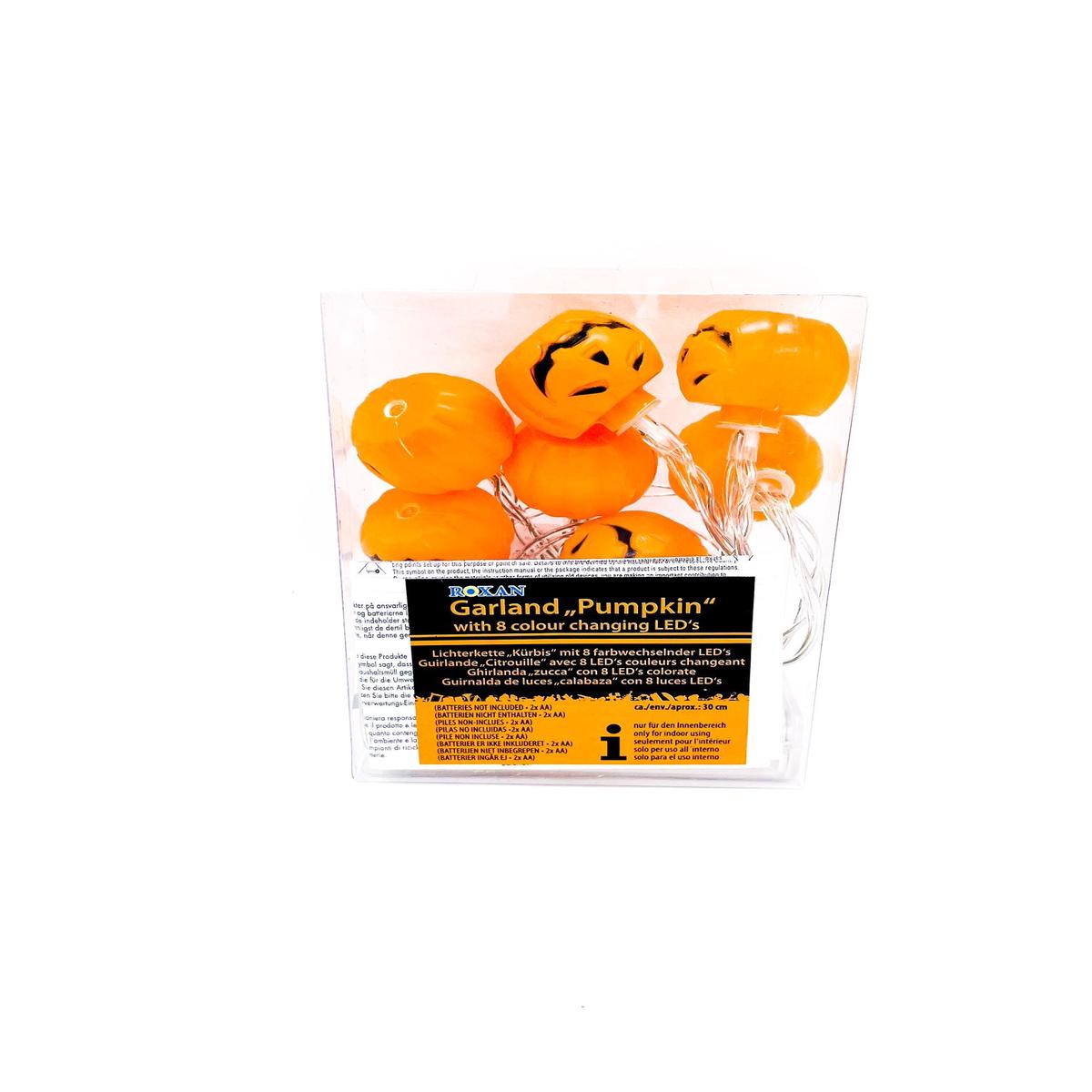 8 LED Pumpkin Lights 104cm Halloween Ornaments