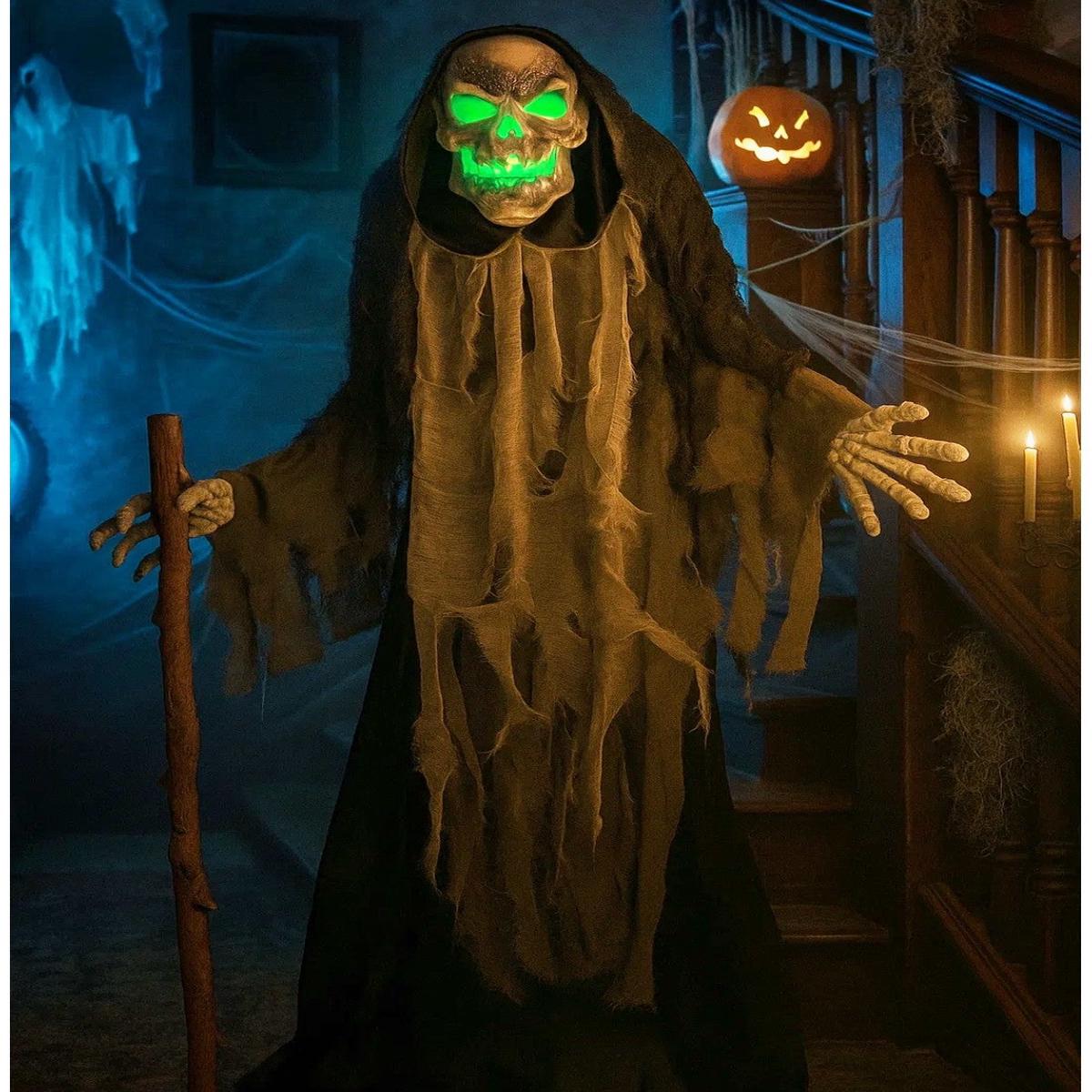 Animated Halloween Reaper with Sound and Movement 158cm
