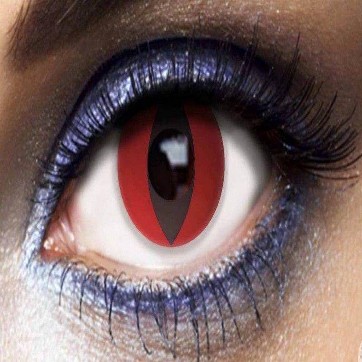 Annual Red Cat's Eye Contact Lenses