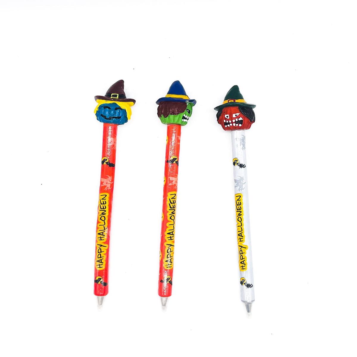 Black Pumpkin Head Pen with Hat Assorted Halloween Accessories