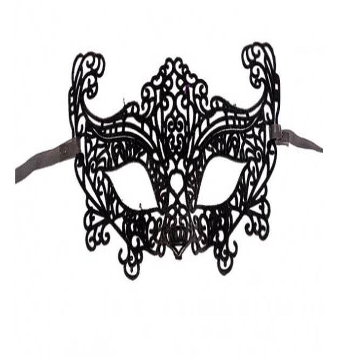 Black Velvet Carved Eye Mask
