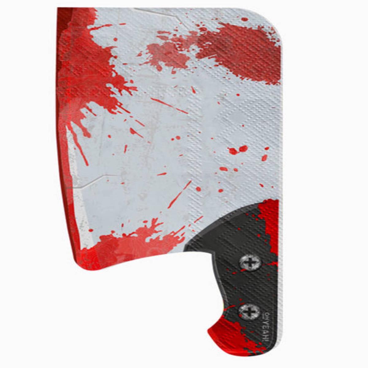 Bloody Knife Shaped Halloween Napkins 40cm 20pcs