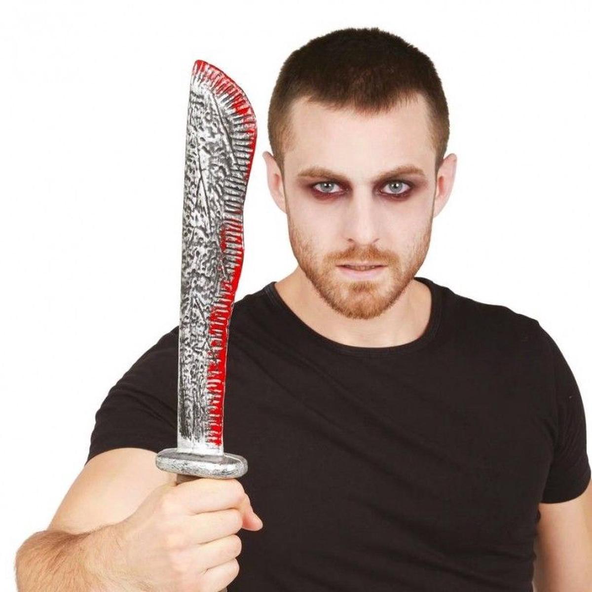 Bloody Plastic Machete 42cm Halloween