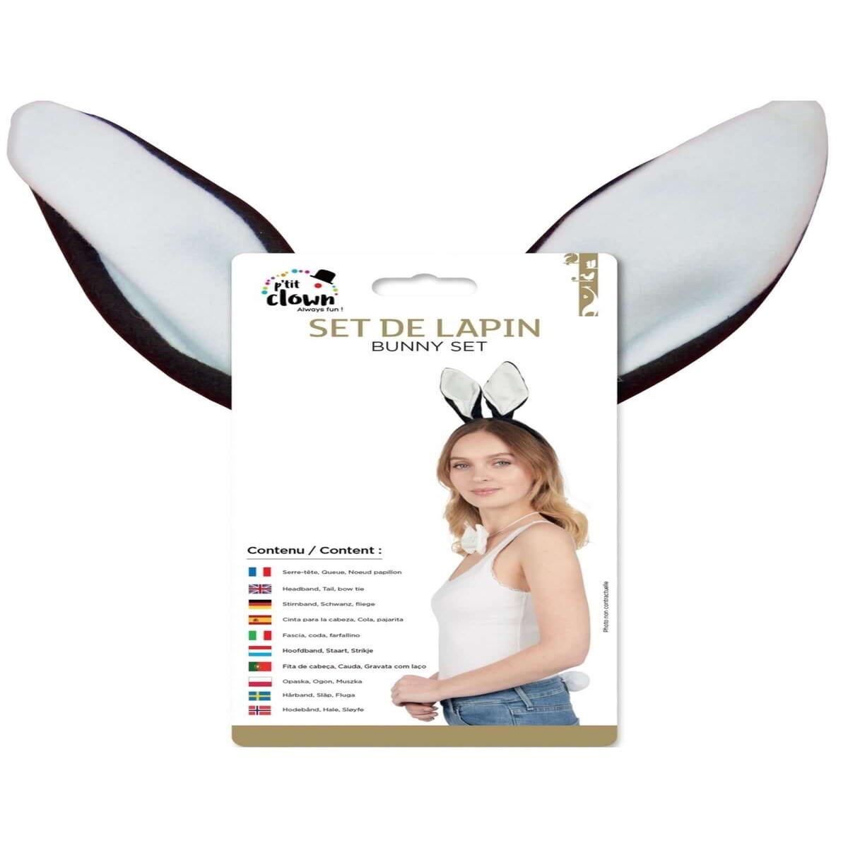 Rabbit Costume Accessory Set for Halloween and Carnival