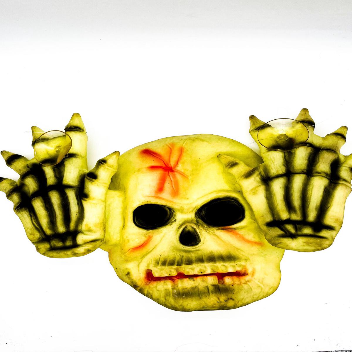 Skull with Suction Cups for Windows Halloween Ornaments