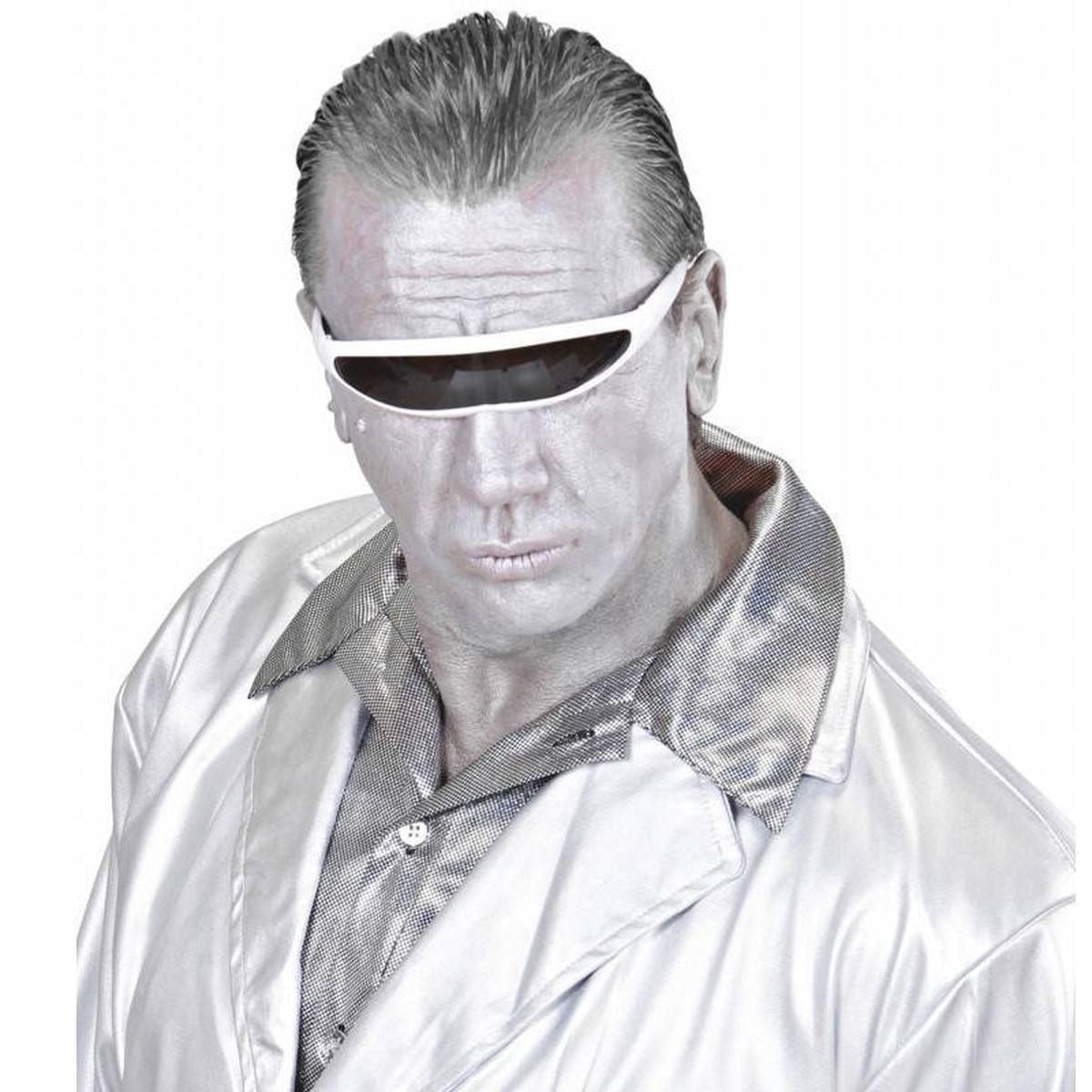 White Cyborg Glasses Halloween and Carnival Accessories