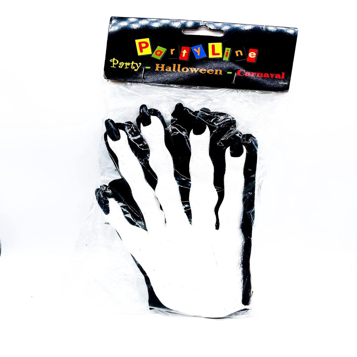 White Witch Hands with Black Nails Halloween Accessories
