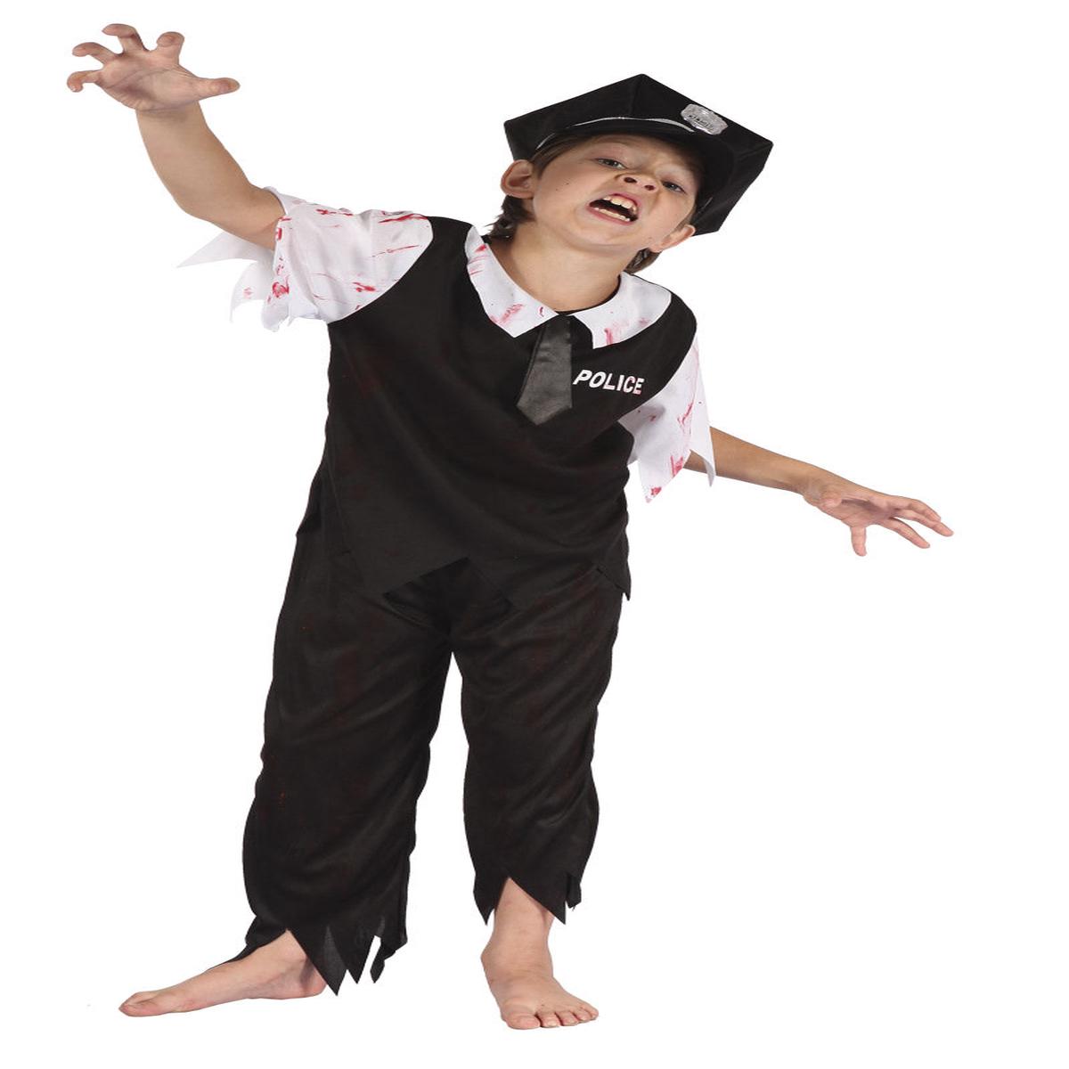 Zombie Policeman Halloween Costume for Kids