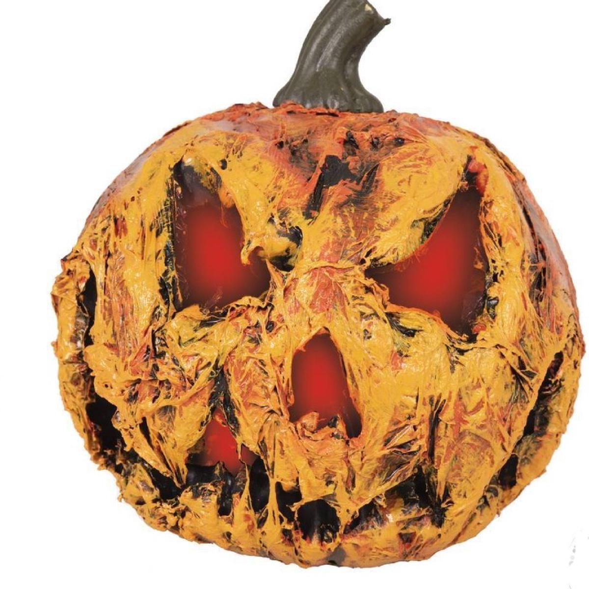 22cm Plastic Glowing Zombie Pumpkin Halloween Ornaments