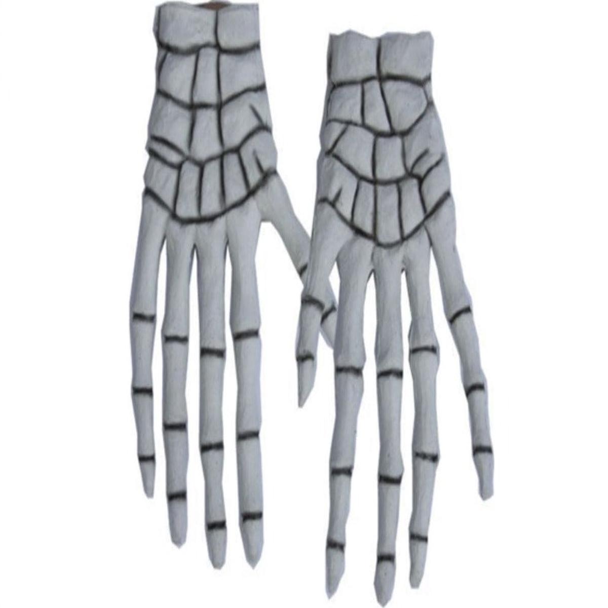 40cm Rubber Skeleton Hands Bones Halloween Accessories