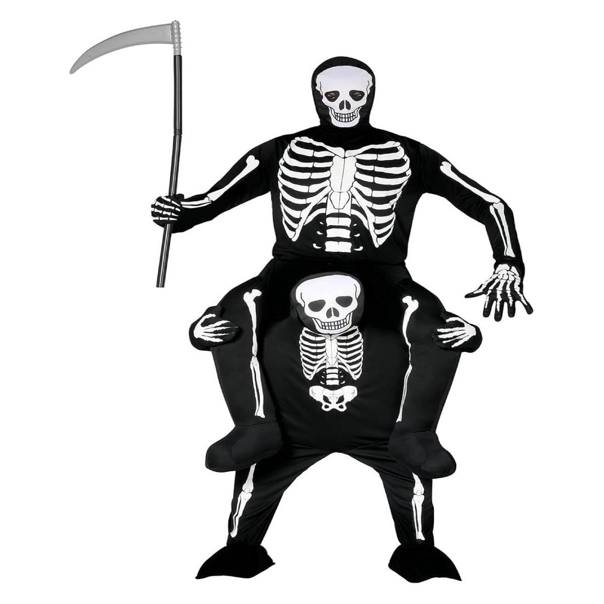 Adult Halloween Costume Ride-On Skeleton Outfit
