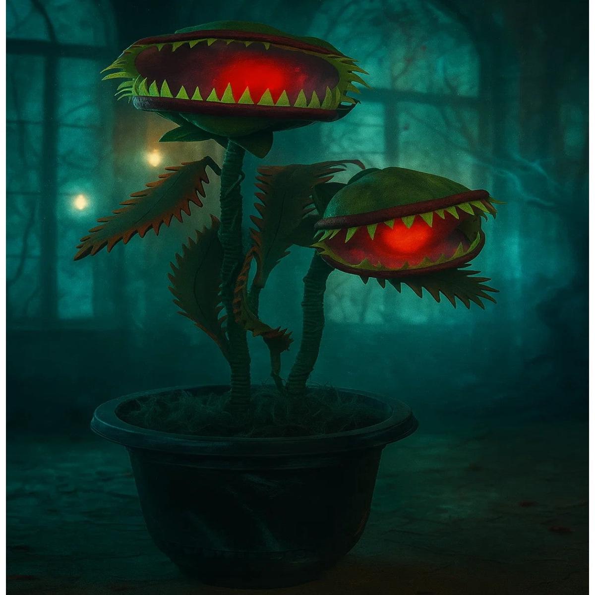 Animated Halloween Carnivorous Plant with Sounds and Lights 36cm
