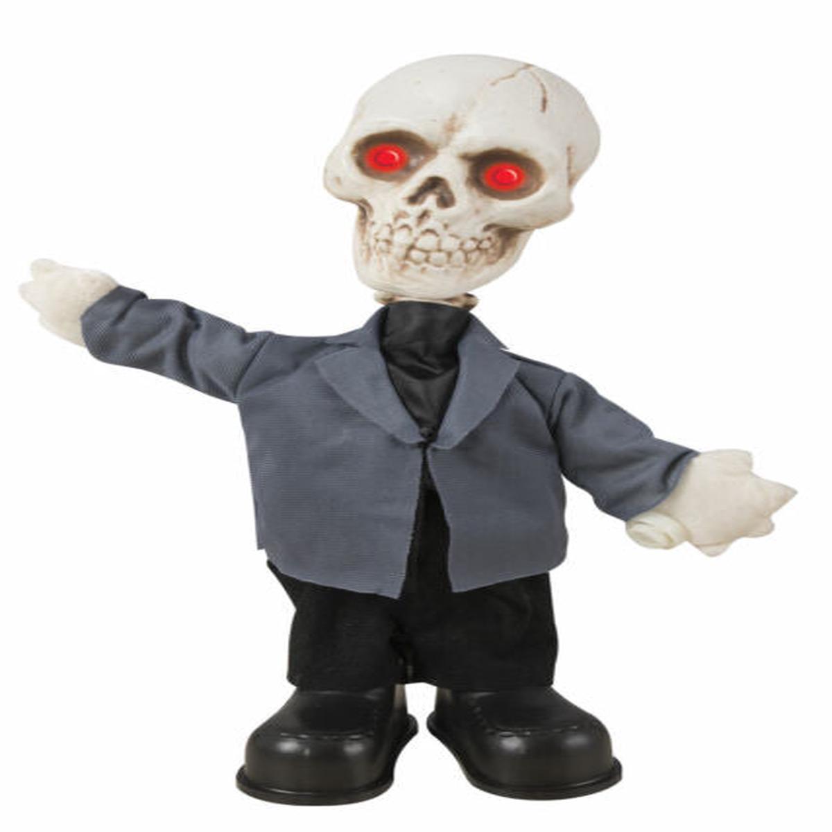 Animated Skeleton with Suit, Sound and Lights, 42cm, Halloween Ornaments