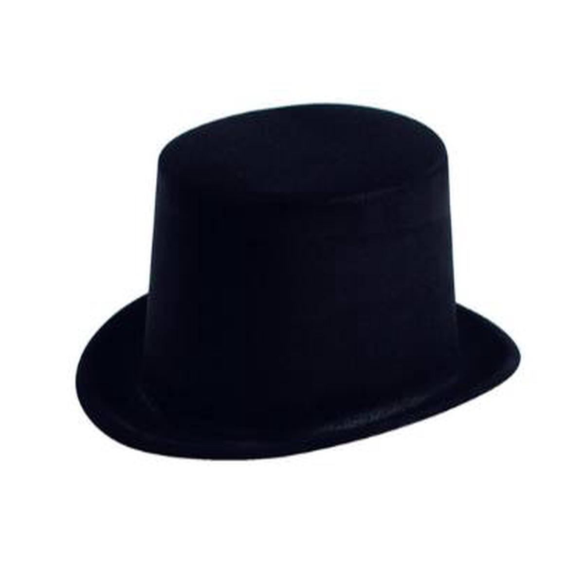 Black Velvet Top Hat 11cm - Carnival Accessories