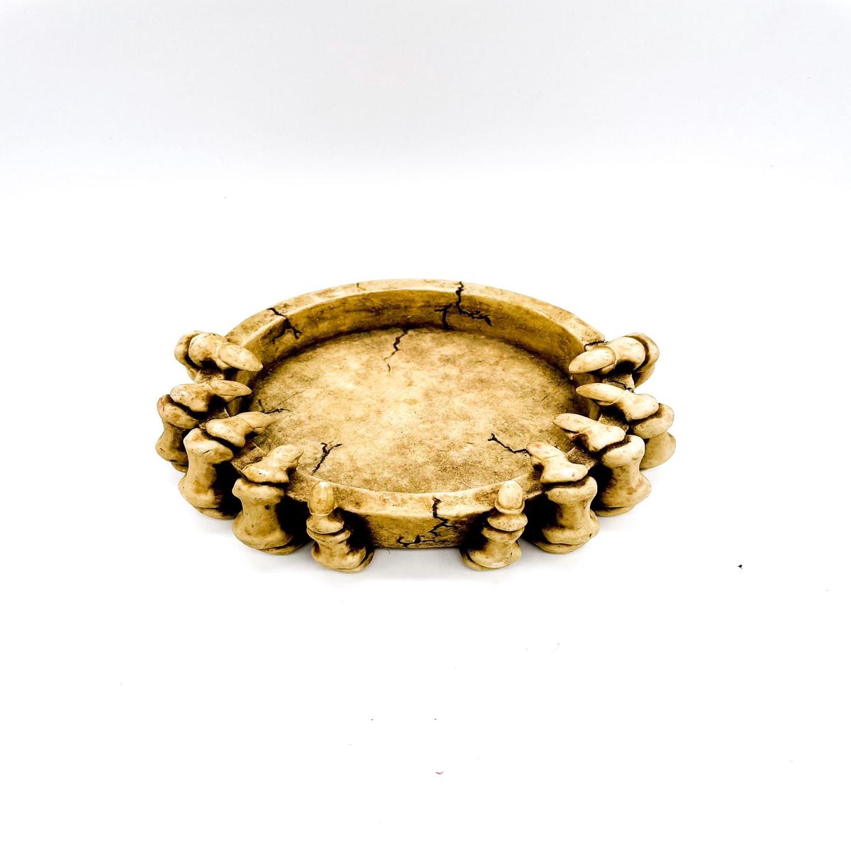 Round Ashtray with Skeleton Hand 11cm Halloween Ornaments