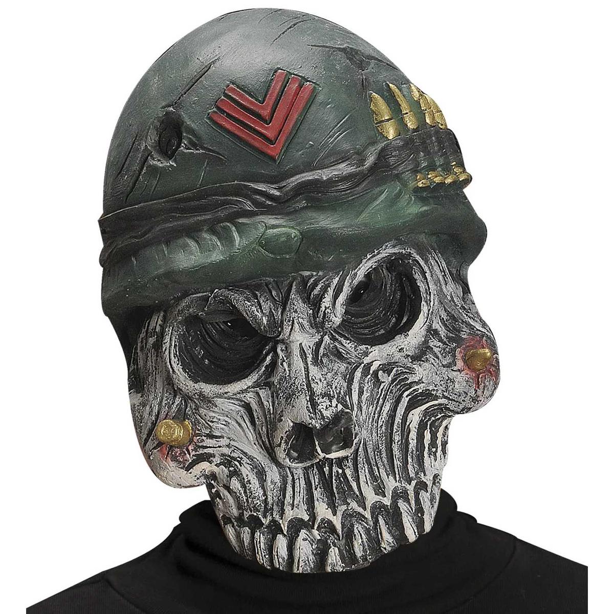 Skeleton Soldier Rubber Halloween Mask