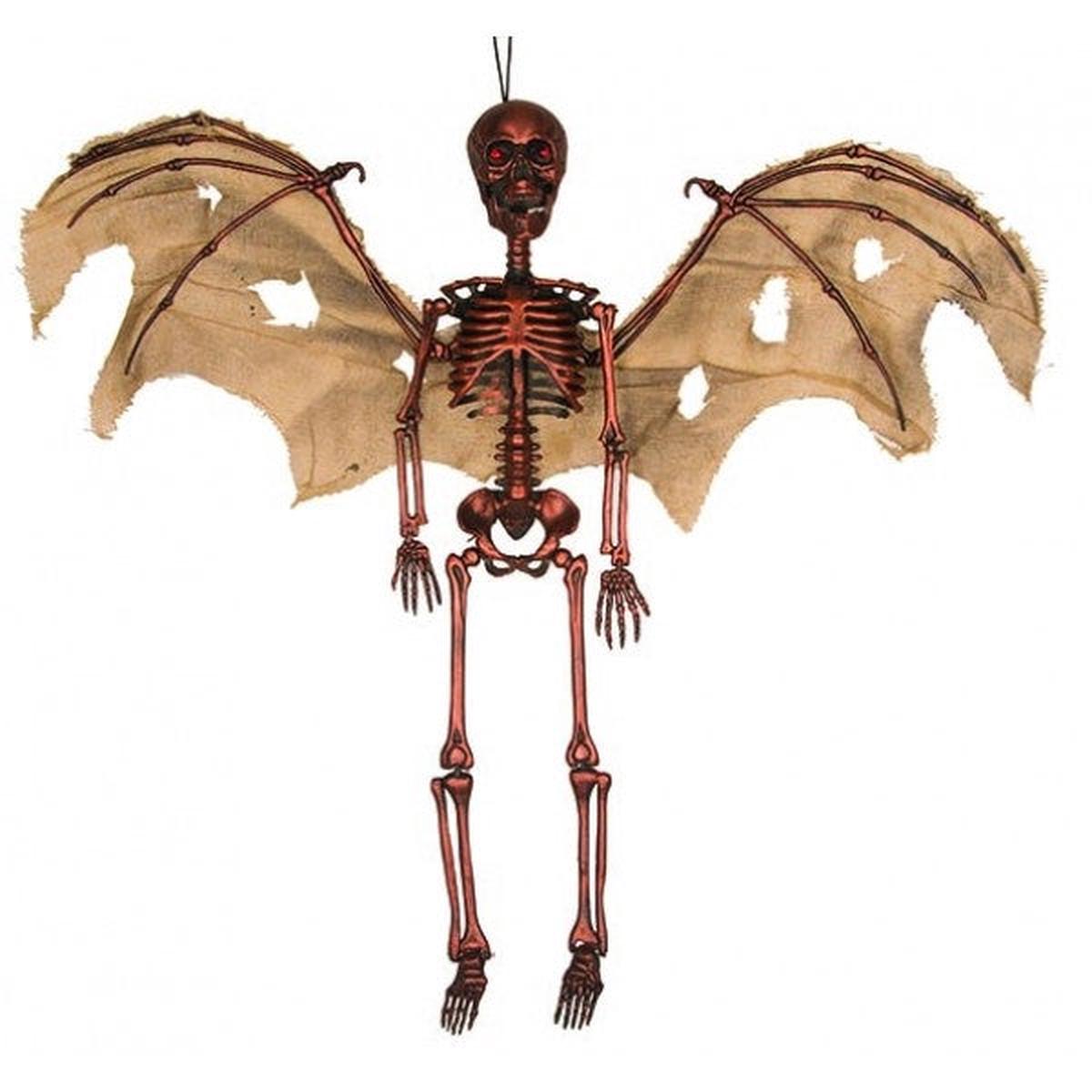 Skeleton with Wings and Lights 65cm Halloween Ornaments