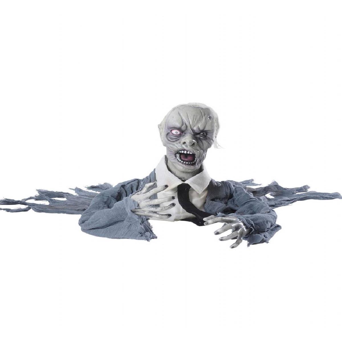 Talking Animated Zombie Halloween Decoration with Rotating Head