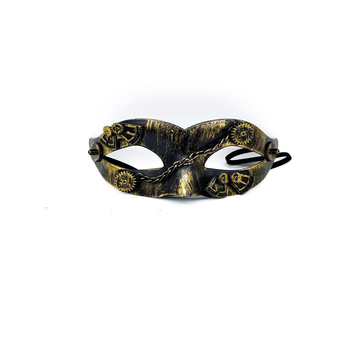 Venetian Bronze Mask with Eye Gears 14x6cm Carnival Masks