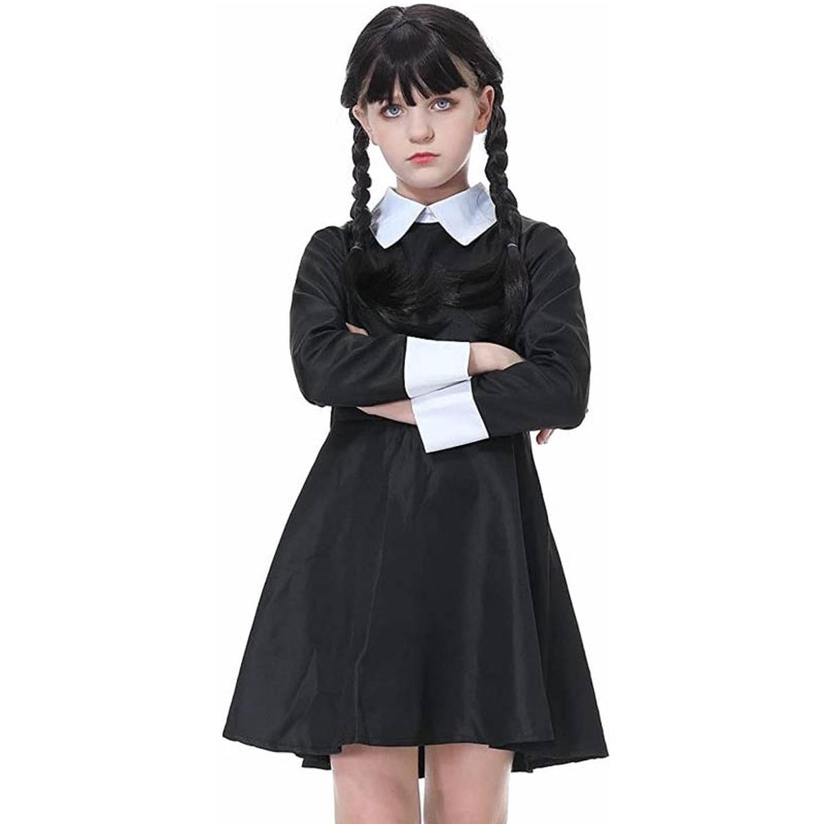 Wednesday Addamm's Halloween Costume for Girls