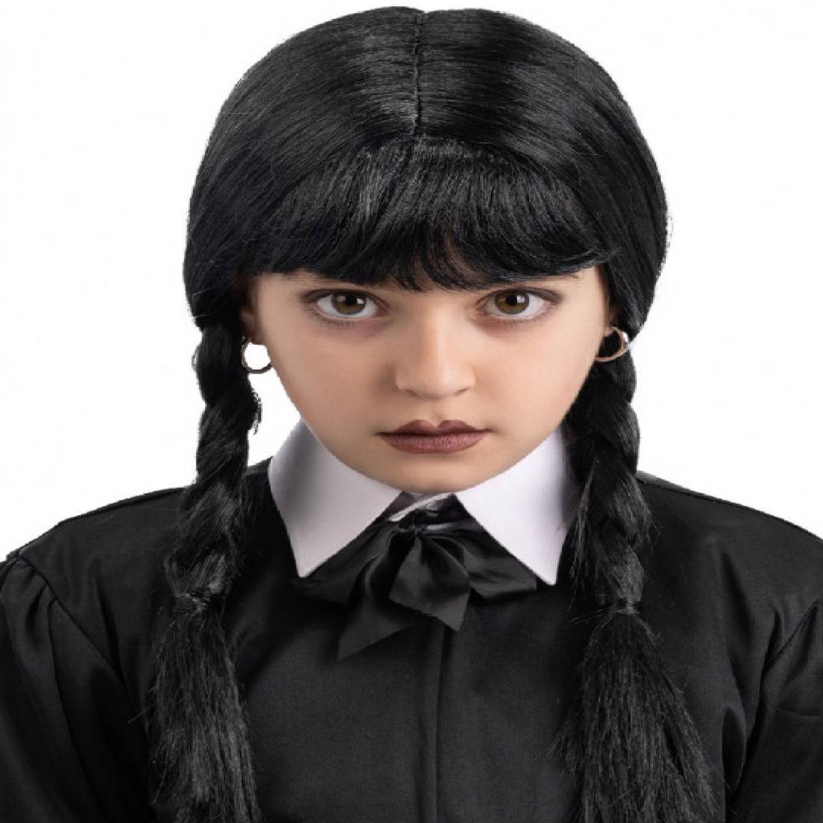 Wednesday Addams Halloween Wig for Girls