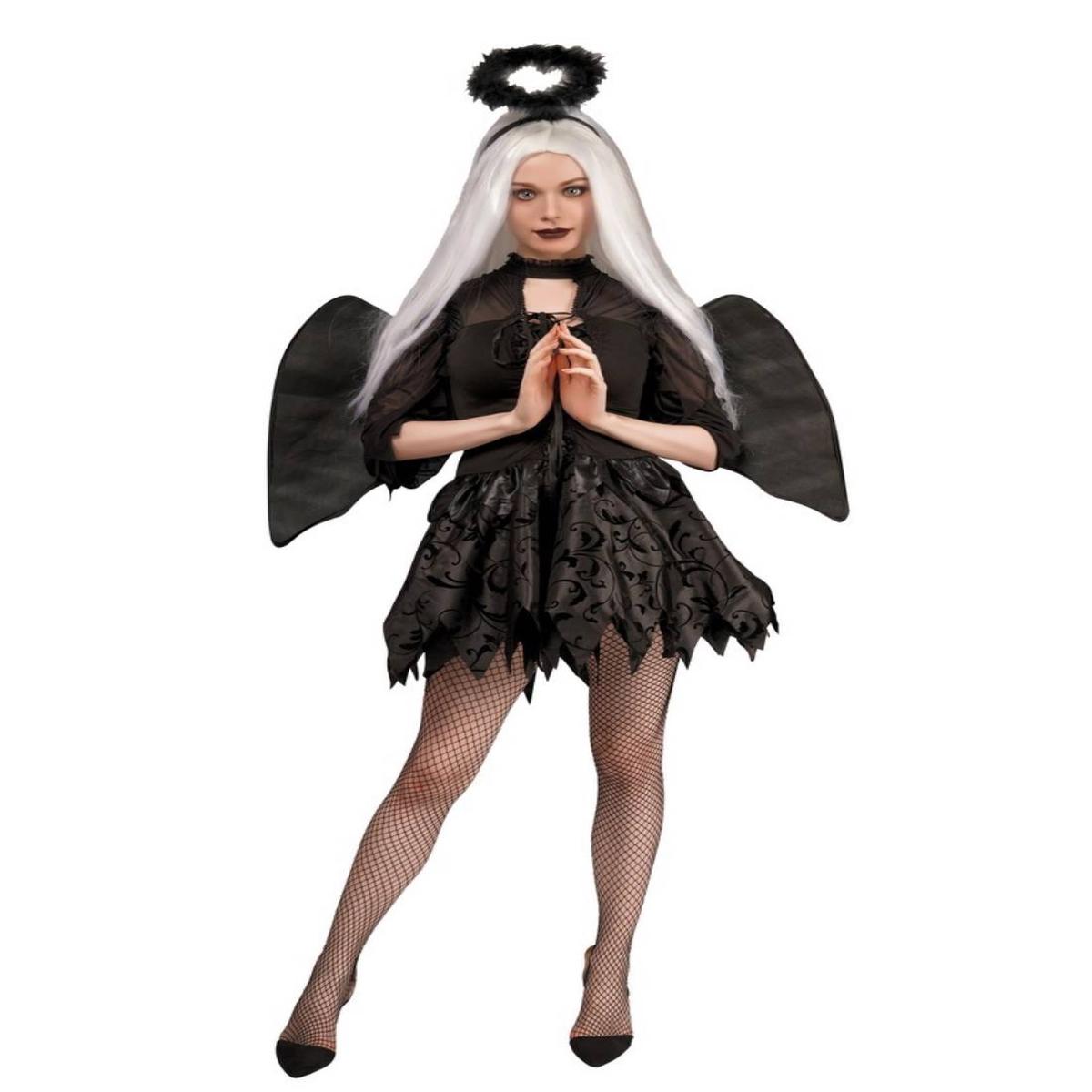Women's Black Angel Halloween Costume S/M