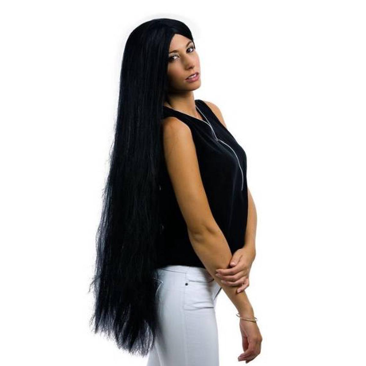 Women's Wig Long Black Hair 100cm Carnival Accessories