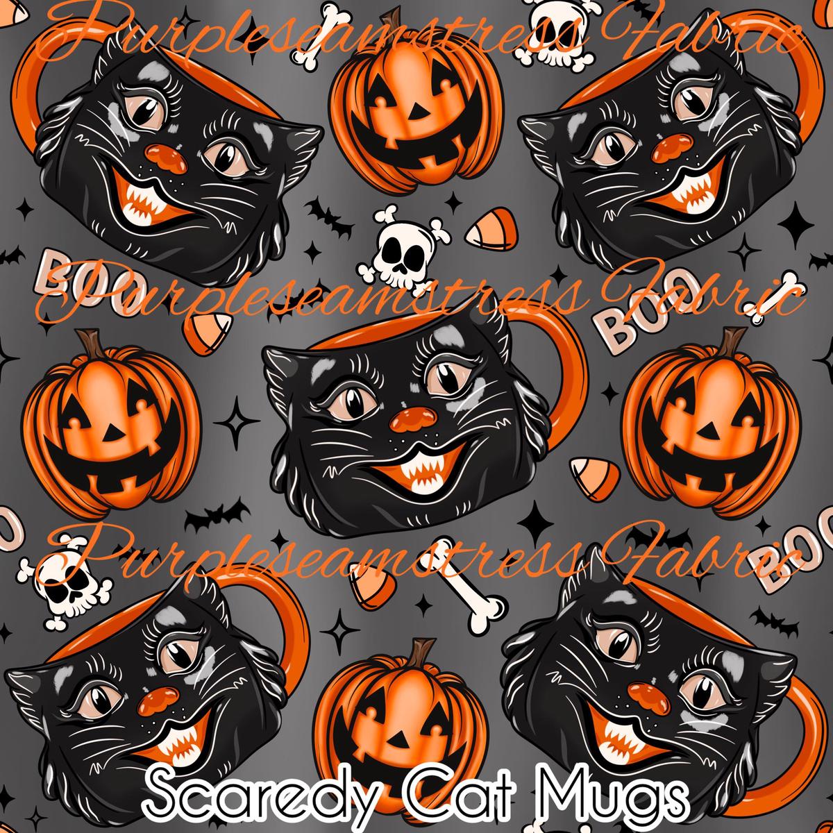 Scaredy Cat Mugs  Fabric