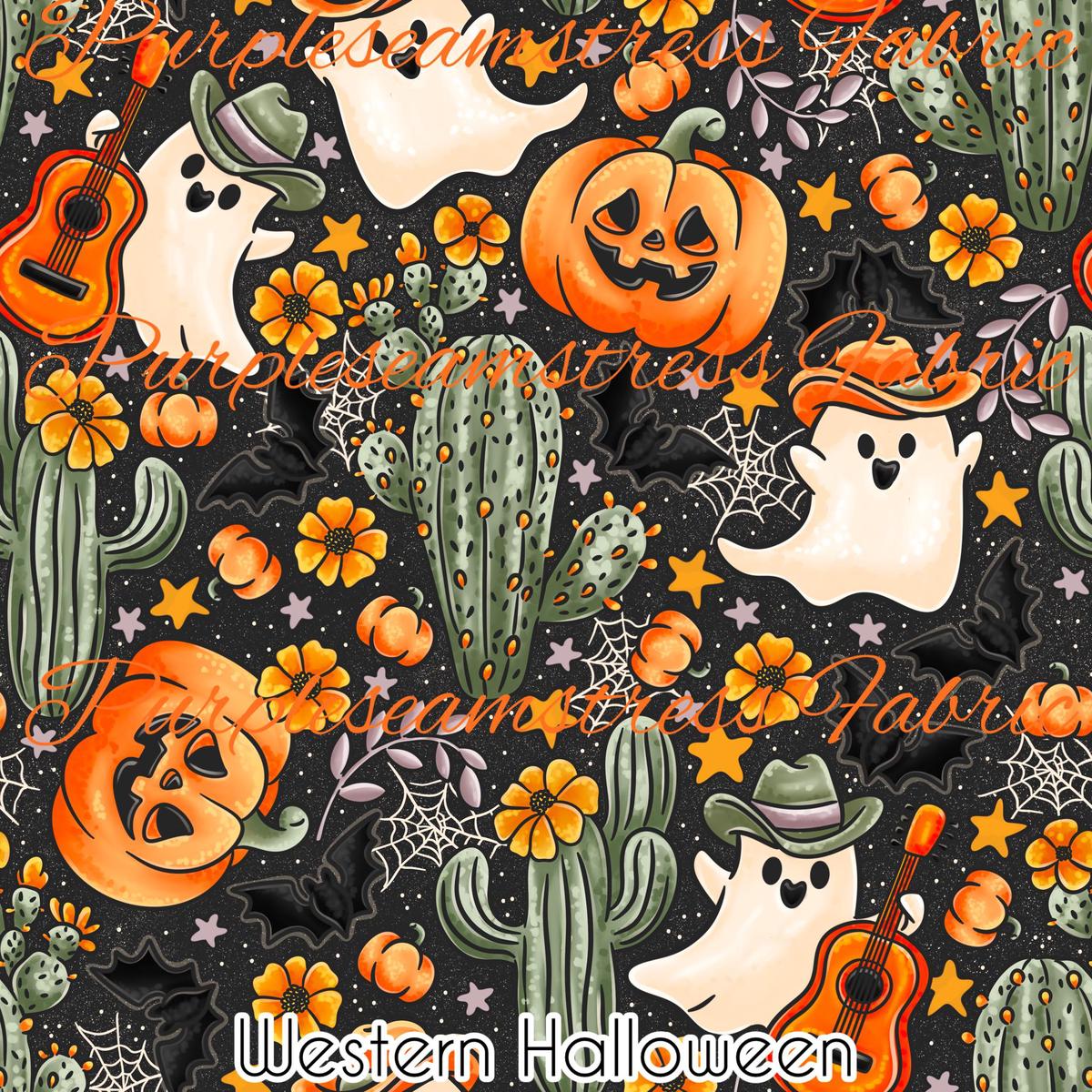 Western Halloween  Fabric