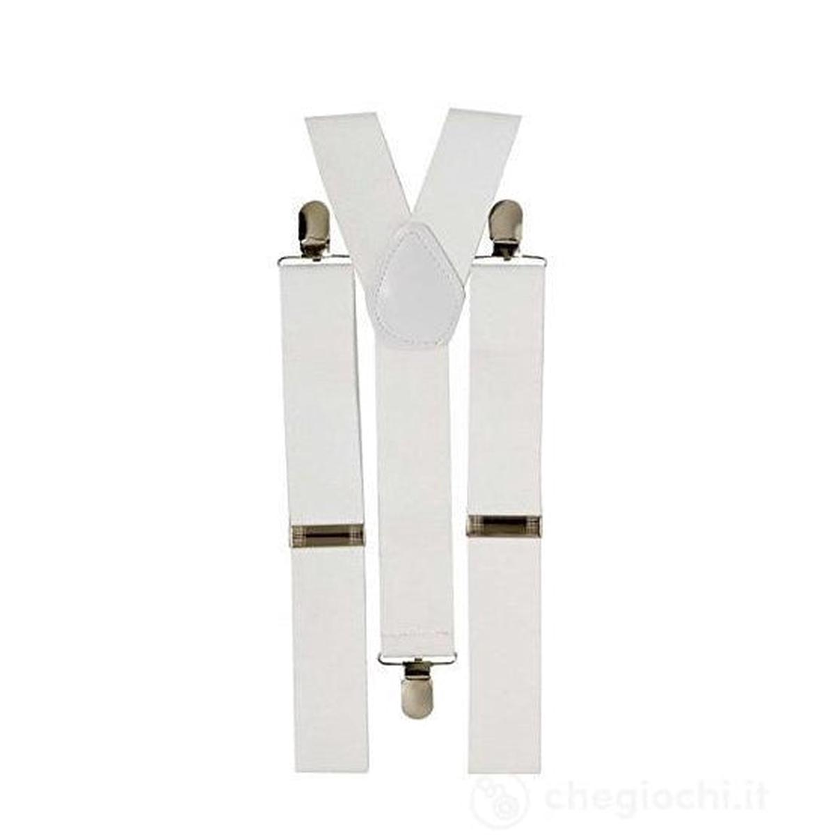 White Suspenders 120cm Halloween and Carnival Accessories