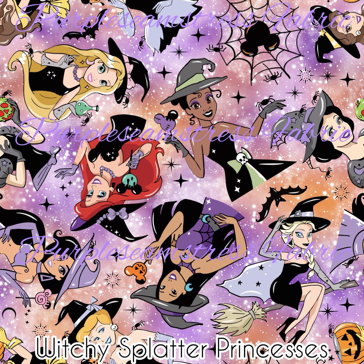 Witchy Splatter Princesses  Fabric