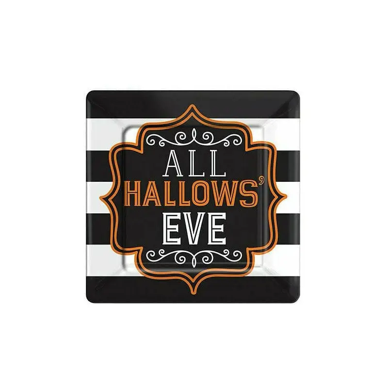 Hallows' Eve Square Dessert Plates 18ct